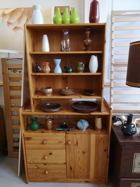 Holzschrank, Schrank, braun, 
