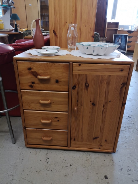 Holzschrank, Schrank, braun, 